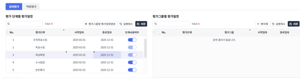 Next HR : 평가설정