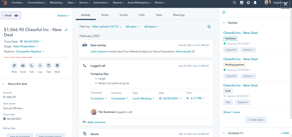 CRM : 허브스팟