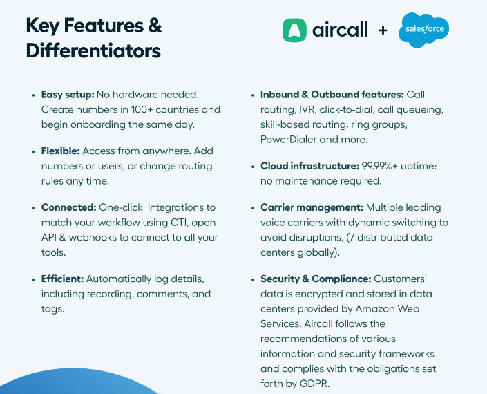 Aircal Key Features