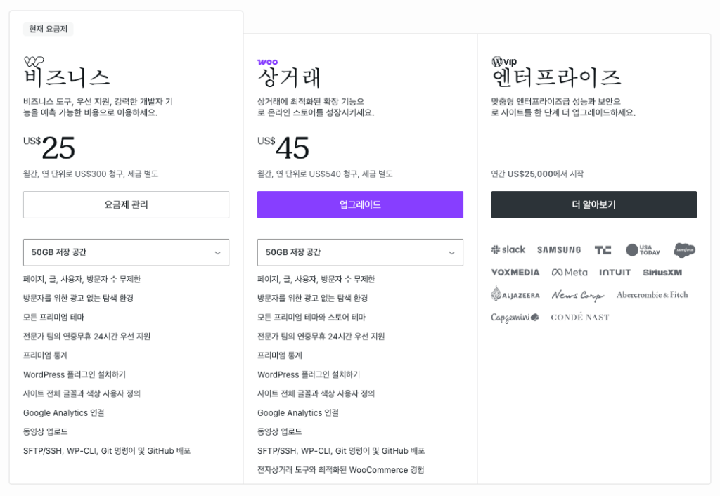 워드프레스 SaaS PLAN